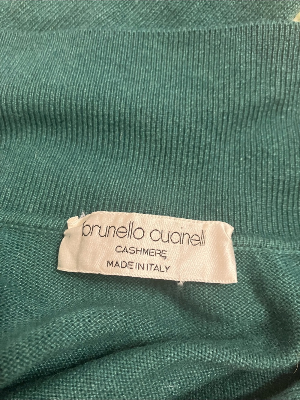 Brunello Cucinelli Forrest Green Cashmere Polo Sweater